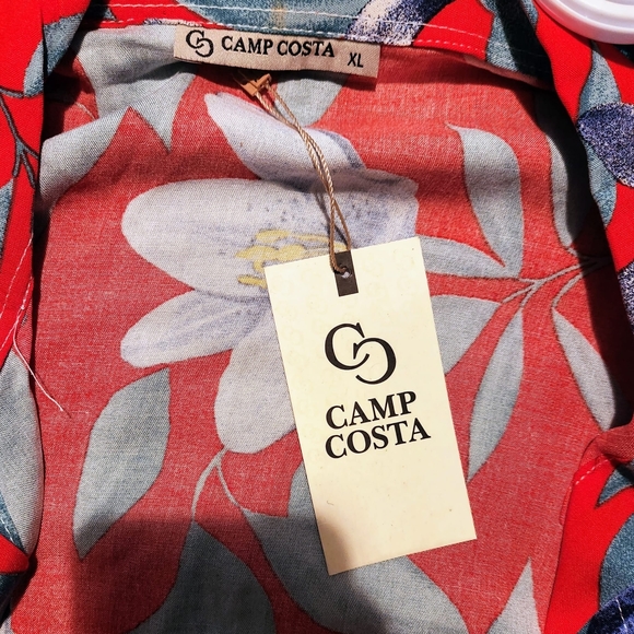NWT CAMP COSTA HAWAIIAN BUTTON DOWN SHIRT - Picture 8 of 8